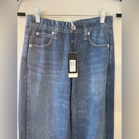 RAG & BONE MIRAMAR Terry Wide Leg Pant in Petra XS NWT Viral Sweatpant Jean - Picture 3 of 5